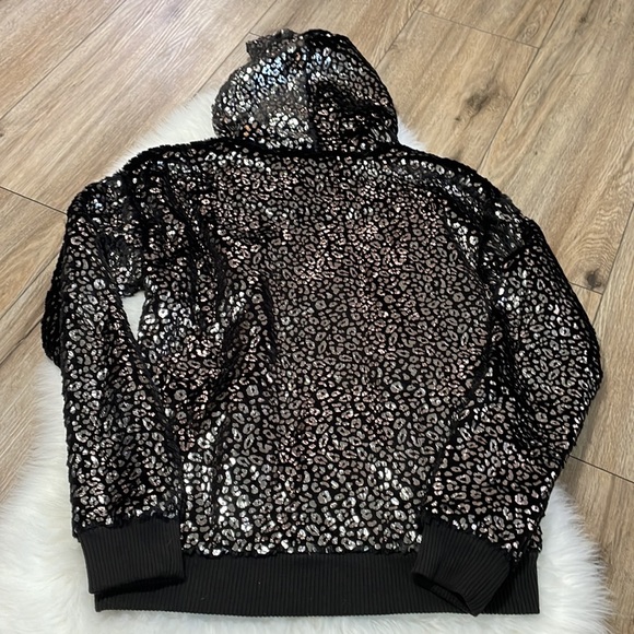 Victoria's Secret PINK Fashion Show Exclusive Leopard Full Zip Hoodie Jacket S - Picture 10 of 10